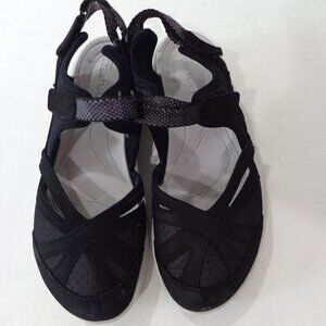 Explore 24 by Easy Spirit Womens Splash Black Strap Sandals‎ Women's Size 8.5W